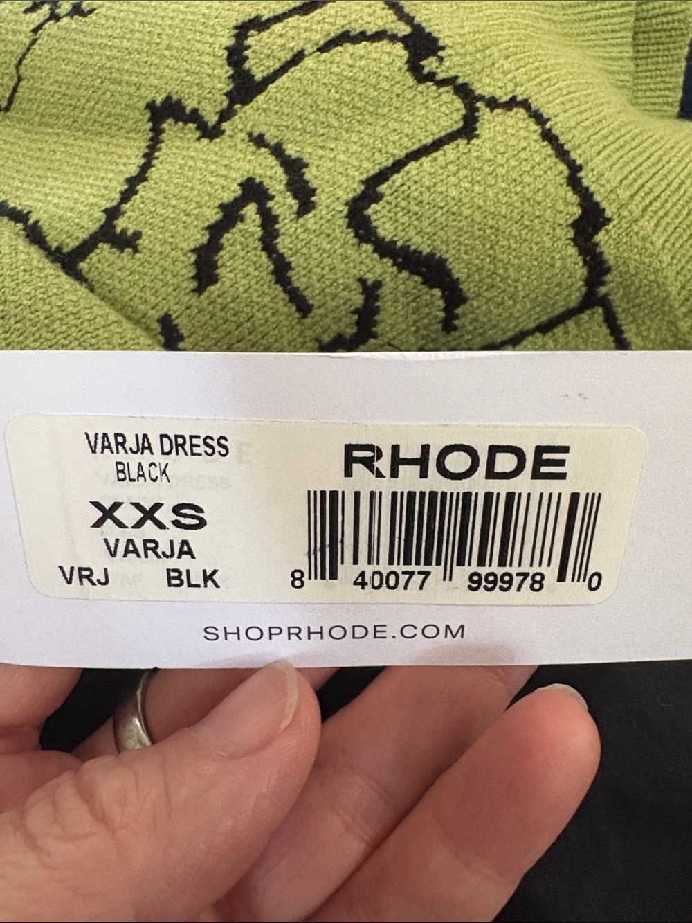🖤 NWT RHODE Varja Dress | Black | Size XXS | Statement Puff Sleeve Mini - Picture 5 of 5